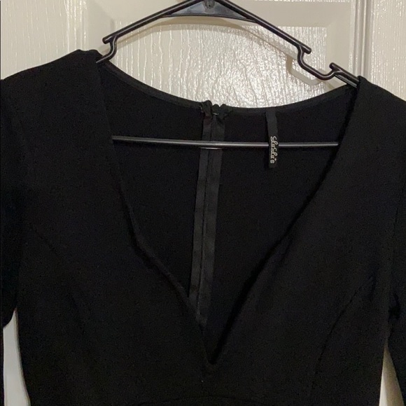 Black formal Lulus midi - Picture 2 of 3